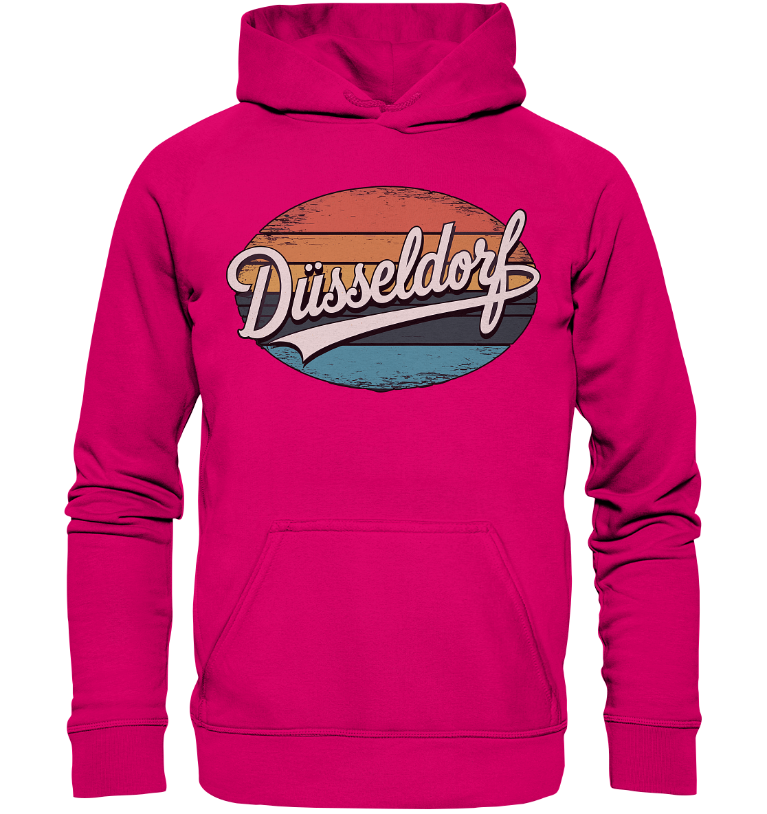 Düsseldorf Logo Retro – Stilvolle Nostalgie trifft modernen Look - Basic Unisex Hoodie