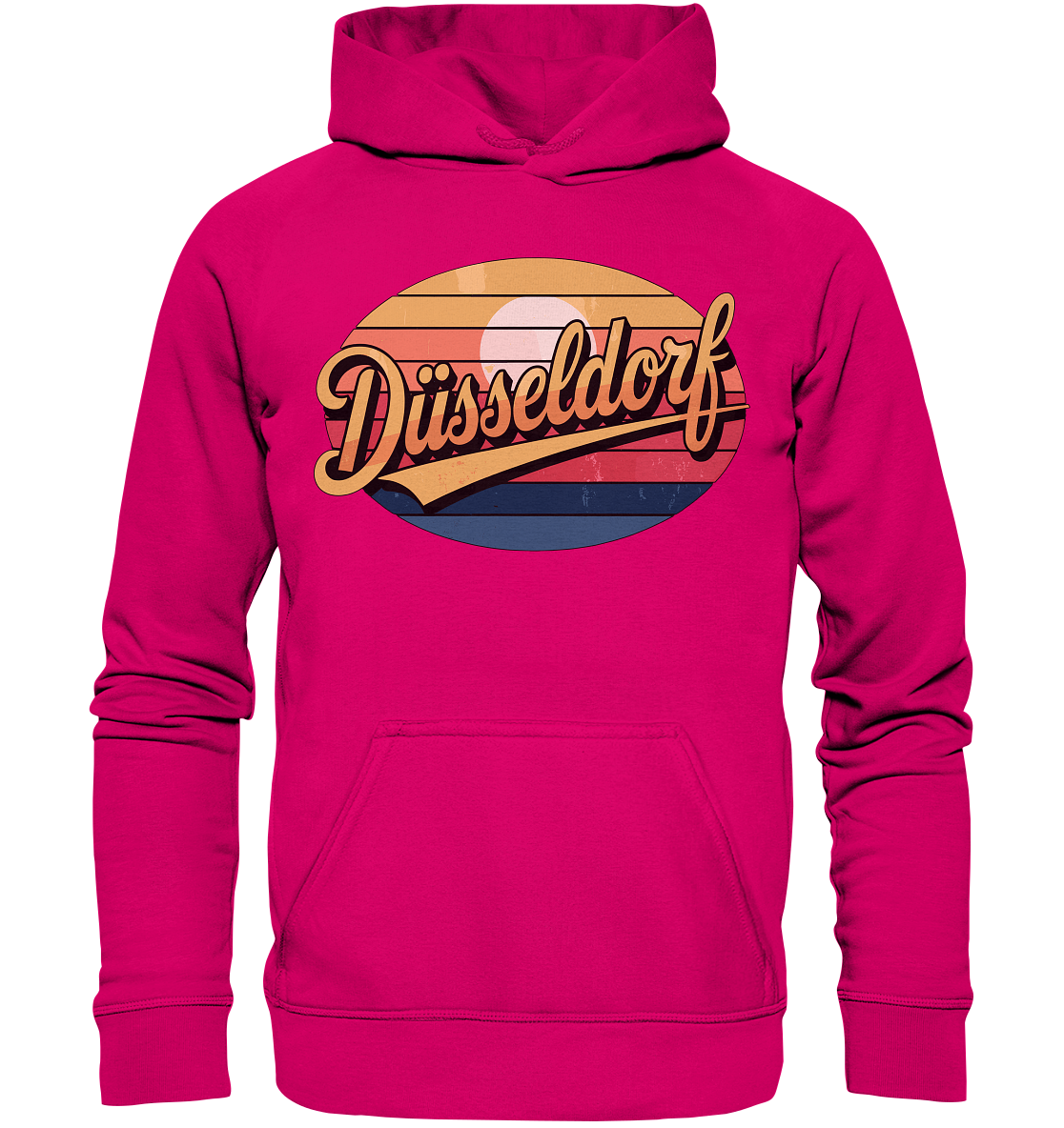 Düsseldorf Logo Retro – Stilvolle Nostalgie trifft modernen Look - Basic Unisex Hoodie