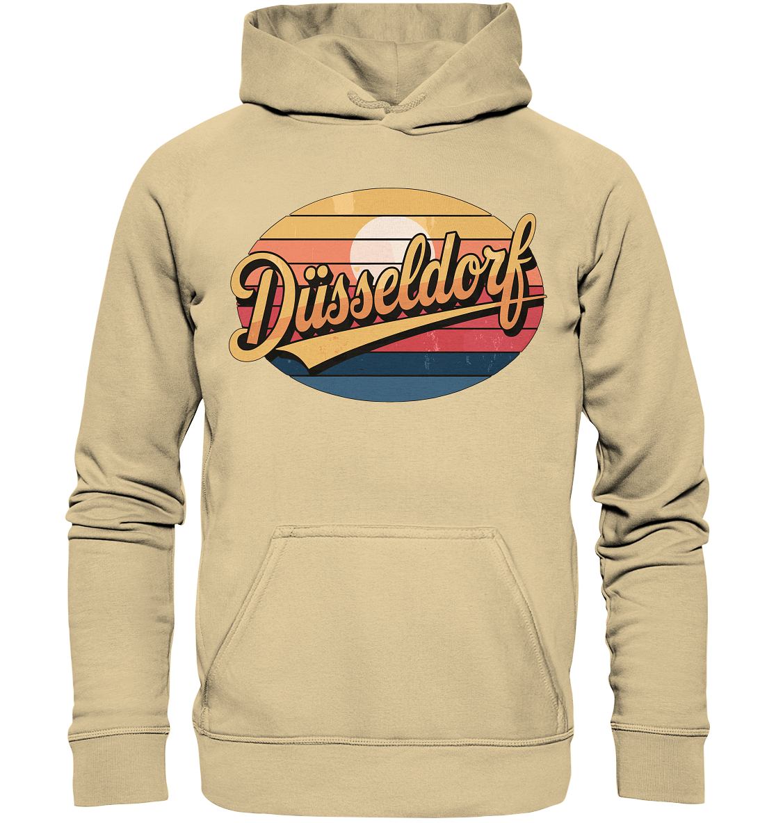 Düsseldorf Logo Retro – Stilvolle Nostalgie trifft modernen Look - Basic Unisex Hoodie