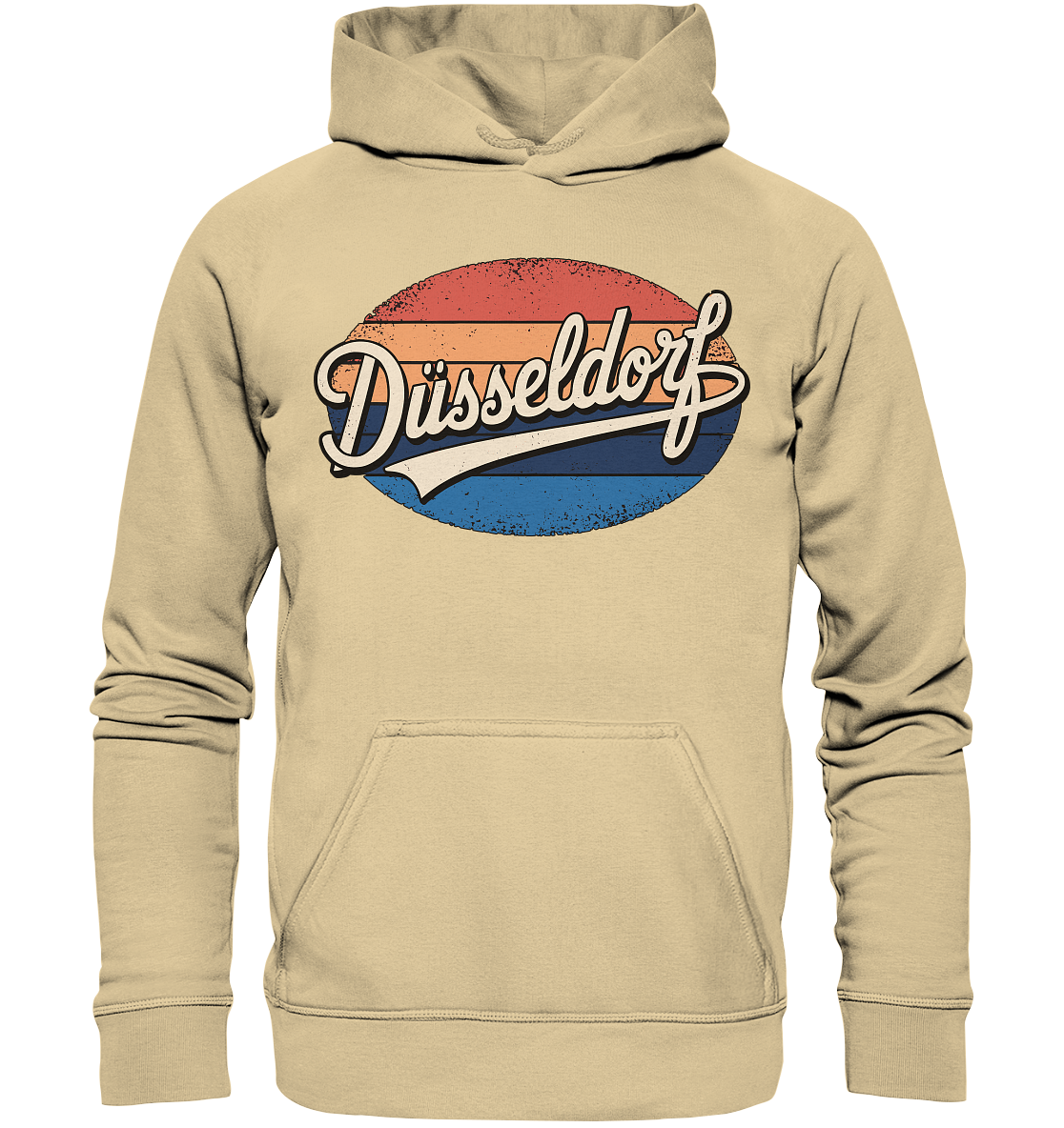 Düsseldorf Logo Retro – Stilvolle Nostalgie trifft modernen Look - Basic Unisex Hoodie