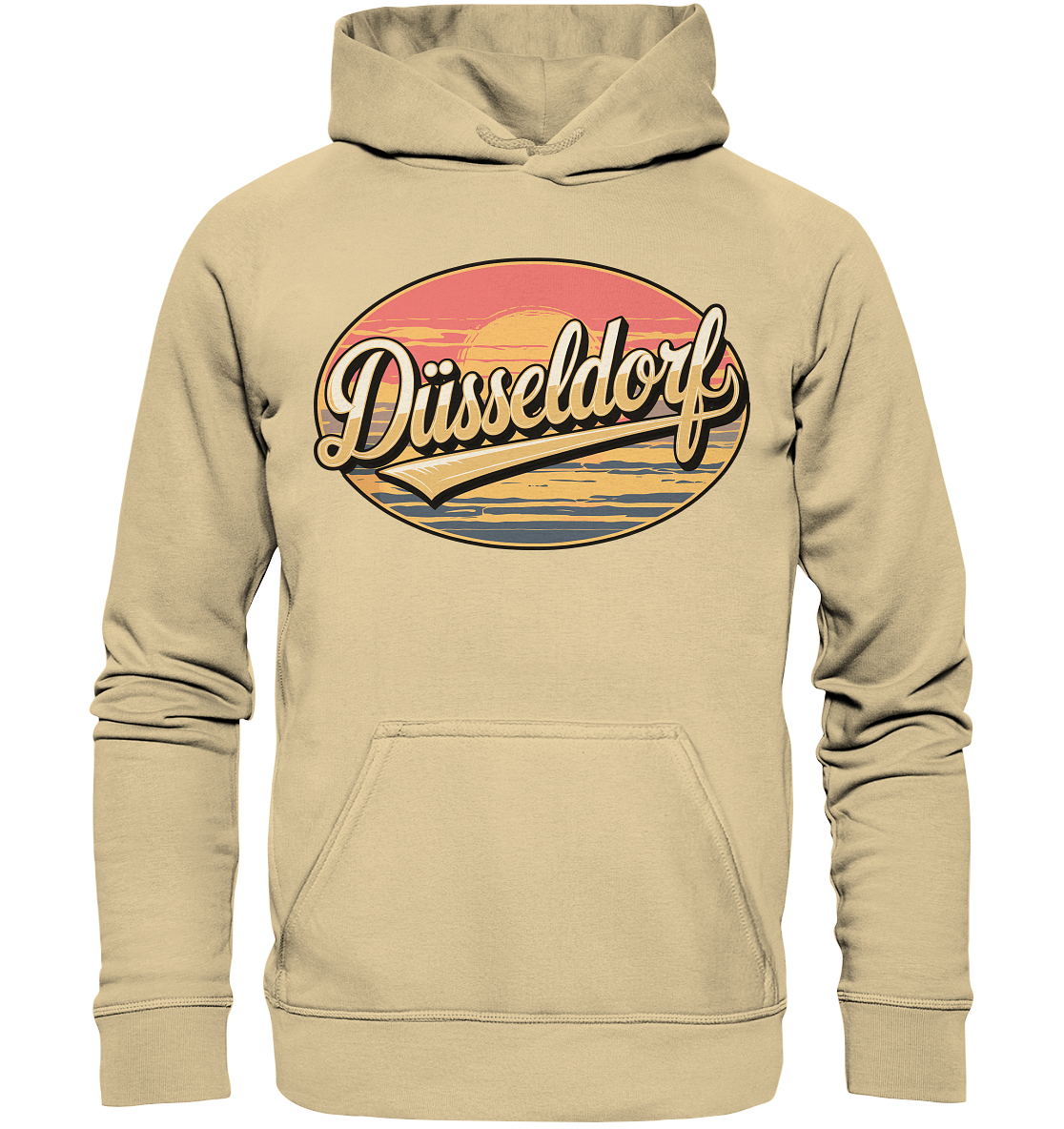 Düsseldorf Logo Retro – Stilvolle Nostalgie trifft modernen Look - Basic Unisex Hoodie