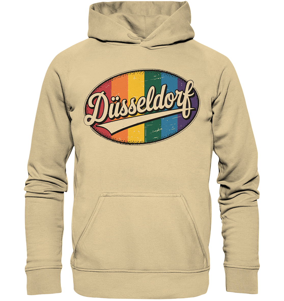 Düsseldorf Logo Retro – Stilvolle Nostalgie trifft modernen Look - Basic Unisex Hoodie