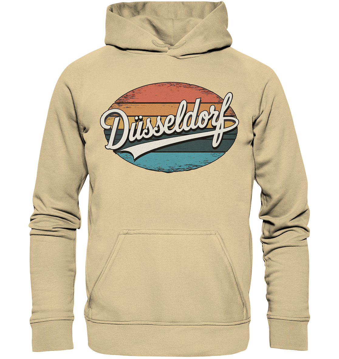 Düsseldorf Logo Retro – Stilvolle Nostalgie trifft modernen Look - Basic Unisex Hoodie