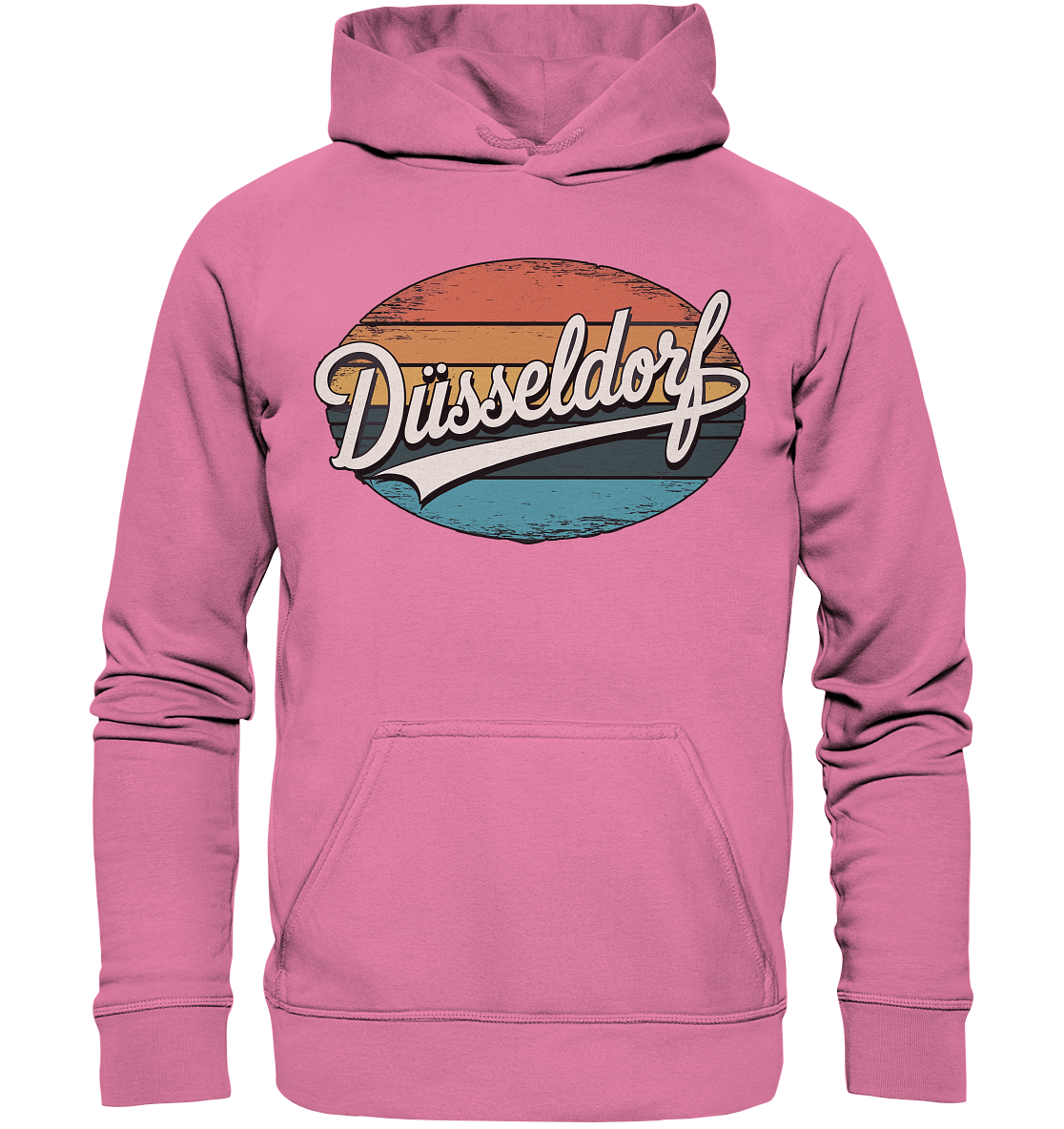 Düsseldorf Logo Retro – Stilvolle Nostalgie trifft modernen Look - Basic Unisex Hoodie