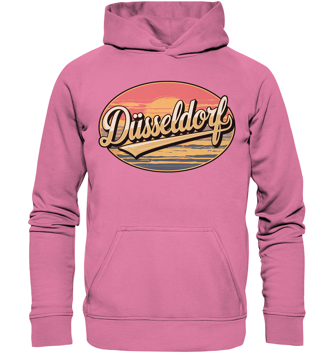 Düsseldorf Logo Retro – Stilvolle Nostalgie trifft modernen Look - Basic Unisex Hoodie
