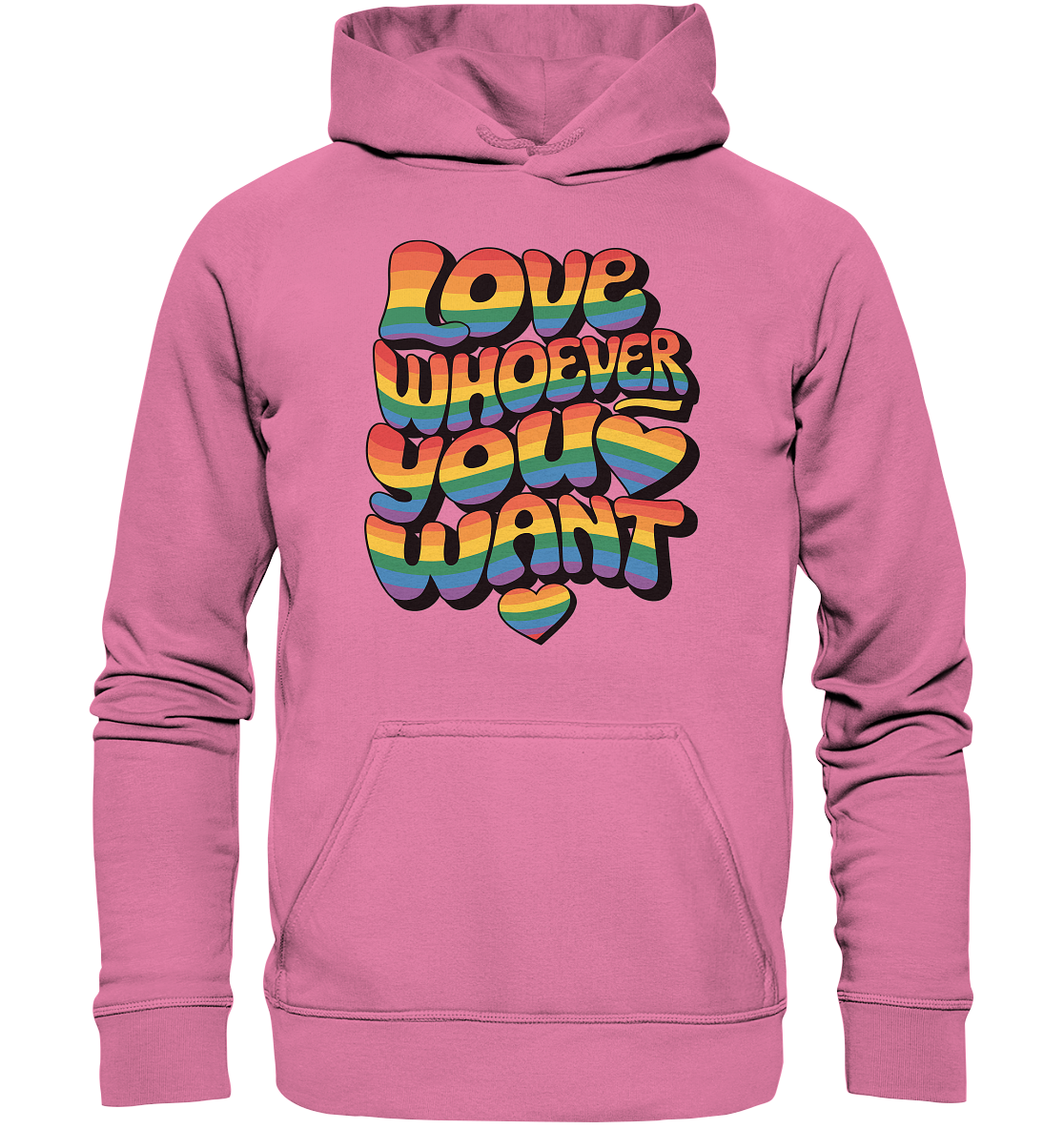 "Love whoever you want" – LGBTQ-Design - Basic Unisex Hoodie