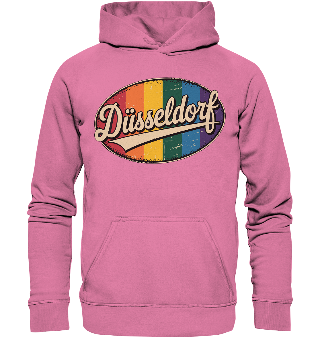 Düsseldorf Logo Retro – Stilvolle Nostalgie trifft modernen Look - Basic Unisex Hoodie