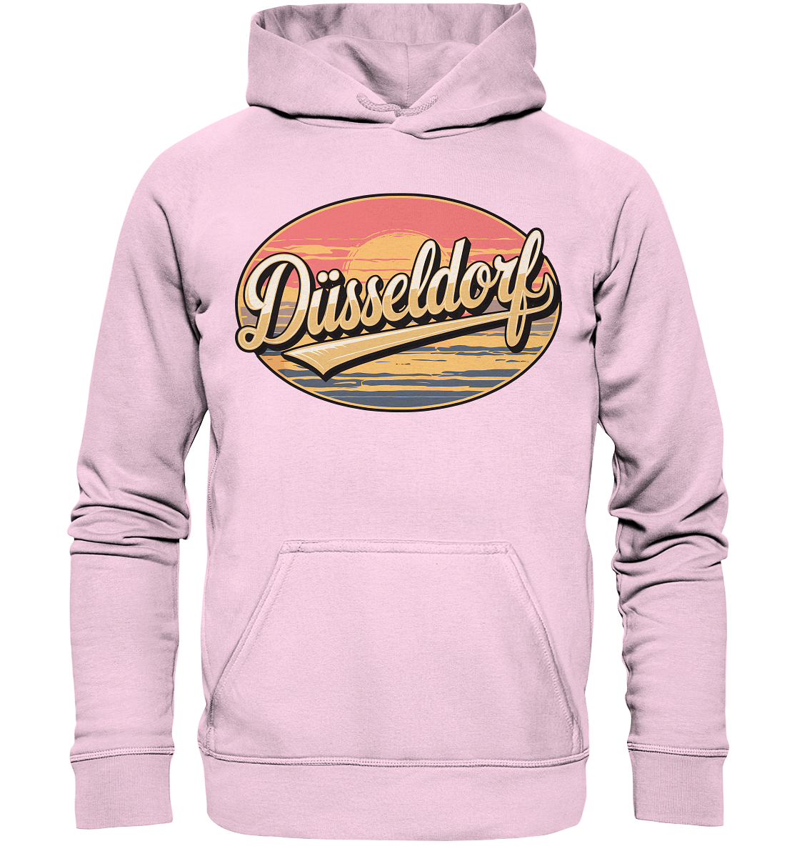 Düsseldorf Logo Retro – Stilvolle Nostalgie trifft modernen Look - Basic Unisex Hoodie