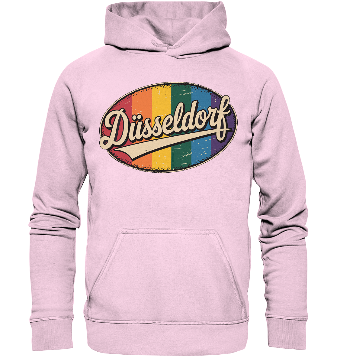 Düsseldorf Logo Retro – Stilvolle Nostalgie trifft modernen Look - Basic Unisex Hoodie
