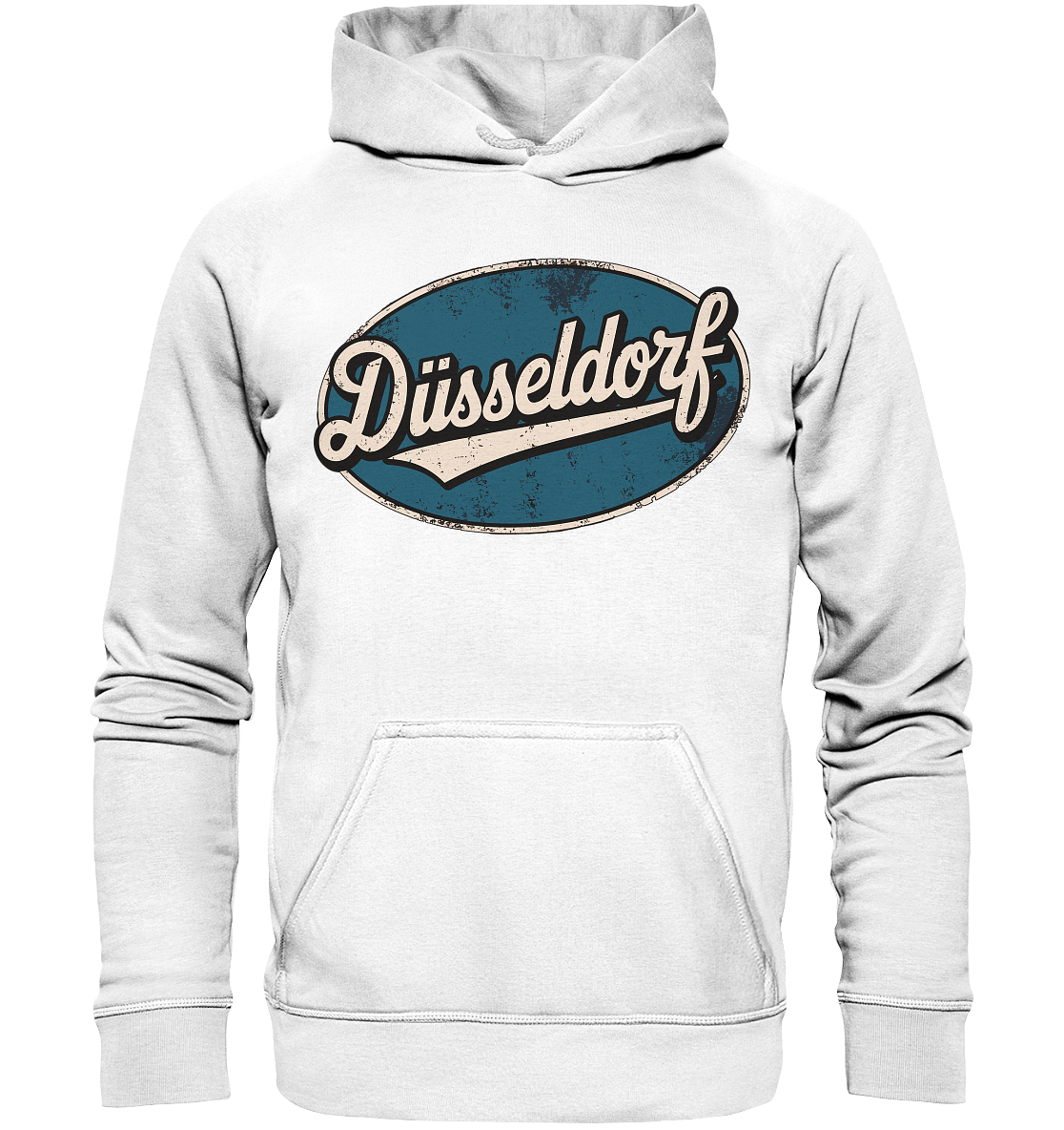 Düsseldorf Logo Retro – Stilvolle Nostalgie trifft modernen Look - Basic Unisex Hoodie