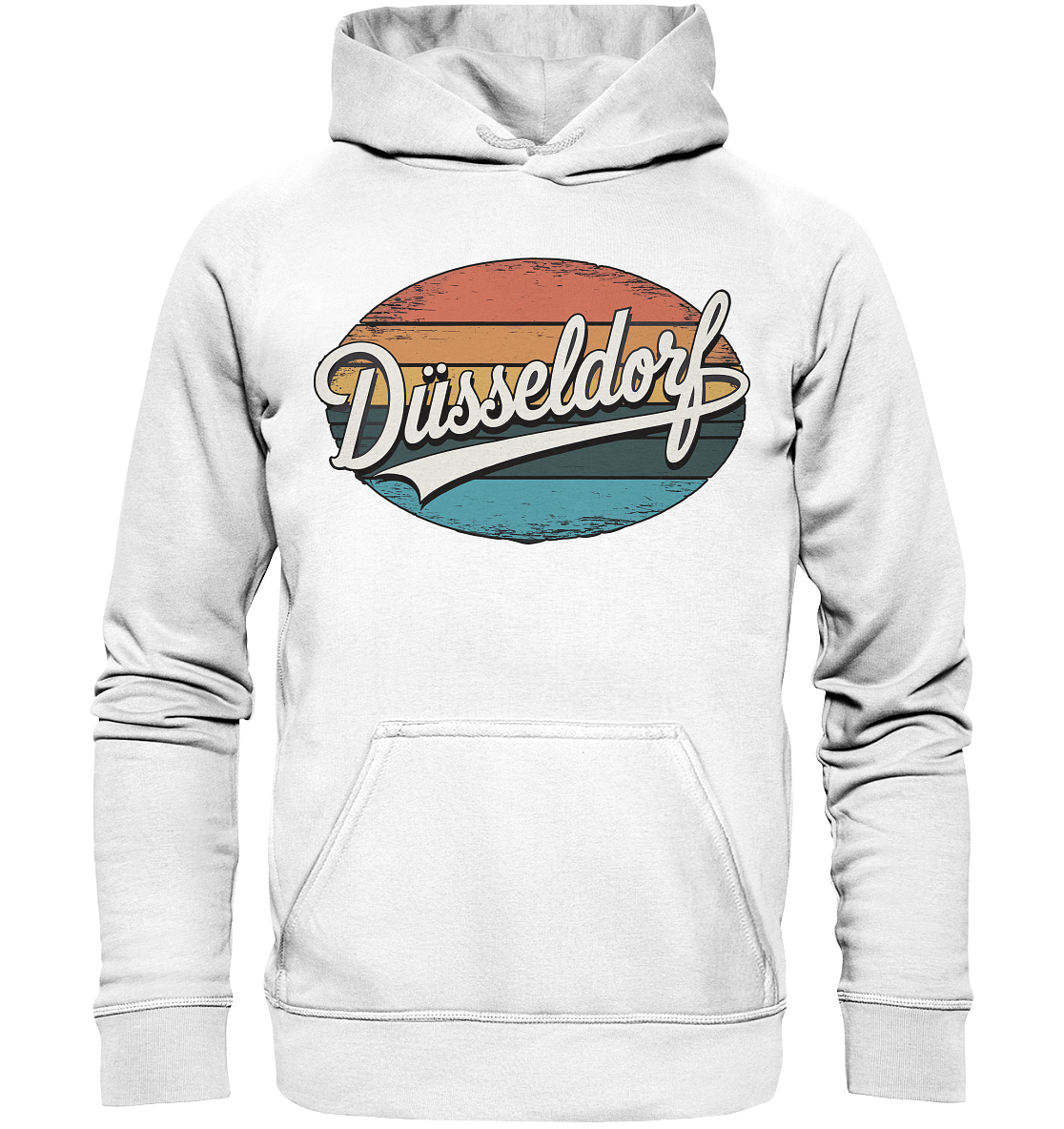 Düsseldorf Logo Retro – Stilvolle Nostalgie trifft modernen Look - Basic Unisex Hoodie