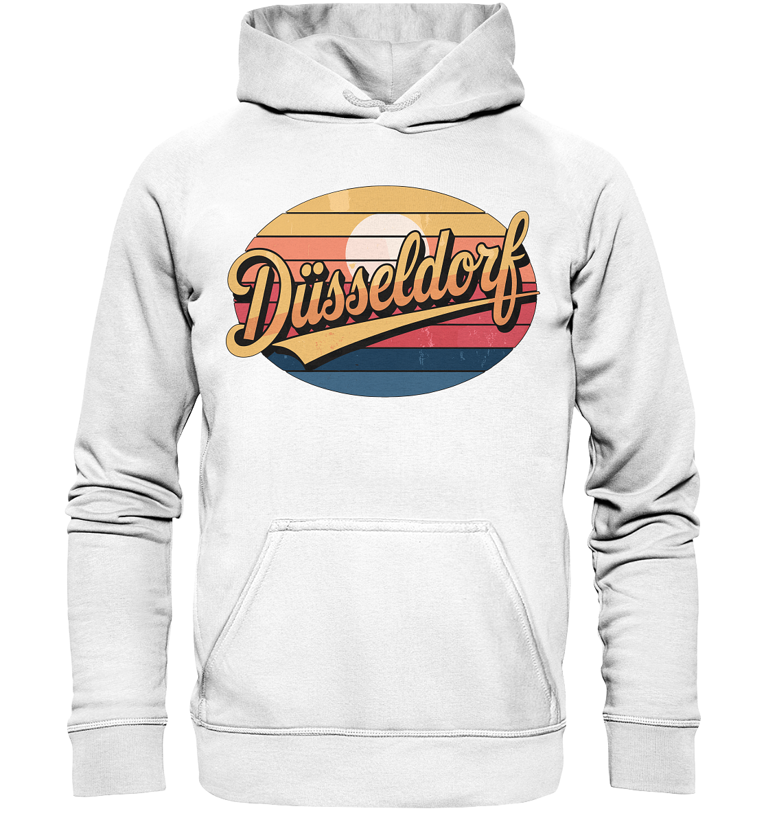 Düsseldorf Logo Retro – Stilvolle Nostalgie trifft modernen Look - Basic Unisex Hoodie