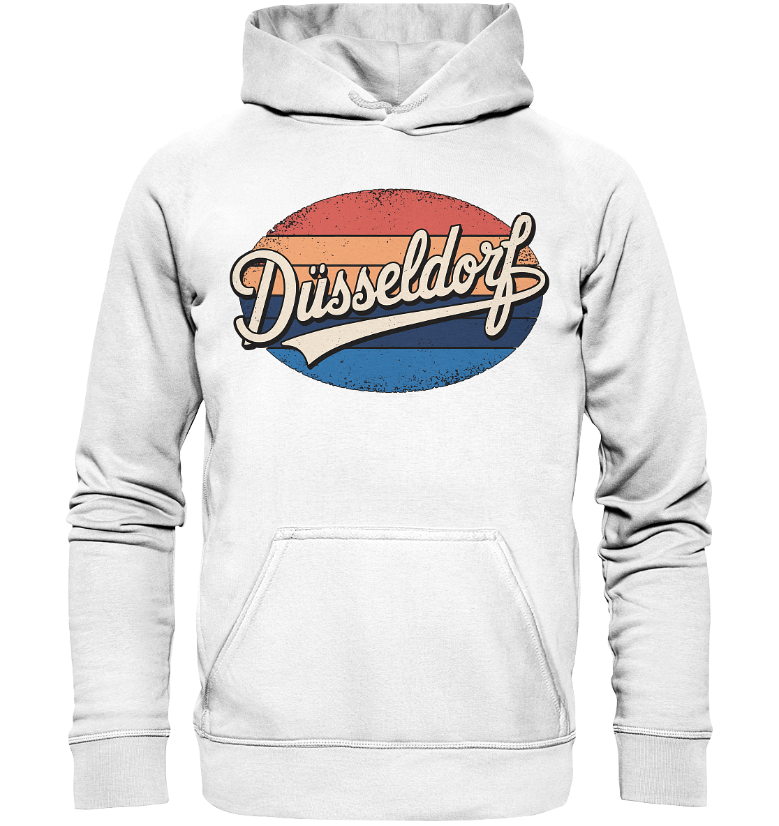 Düsseldorf Logo Retro – Stilvolle Nostalgie trifft modernen Look - Basic Unisex Hoodie
