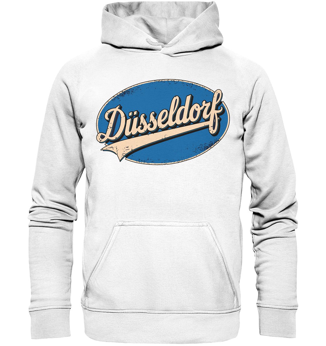 Düsseldorf Logo Retro – Stilvolle Nostalgie trifft modernen Look - Basic Unisex Hoodie