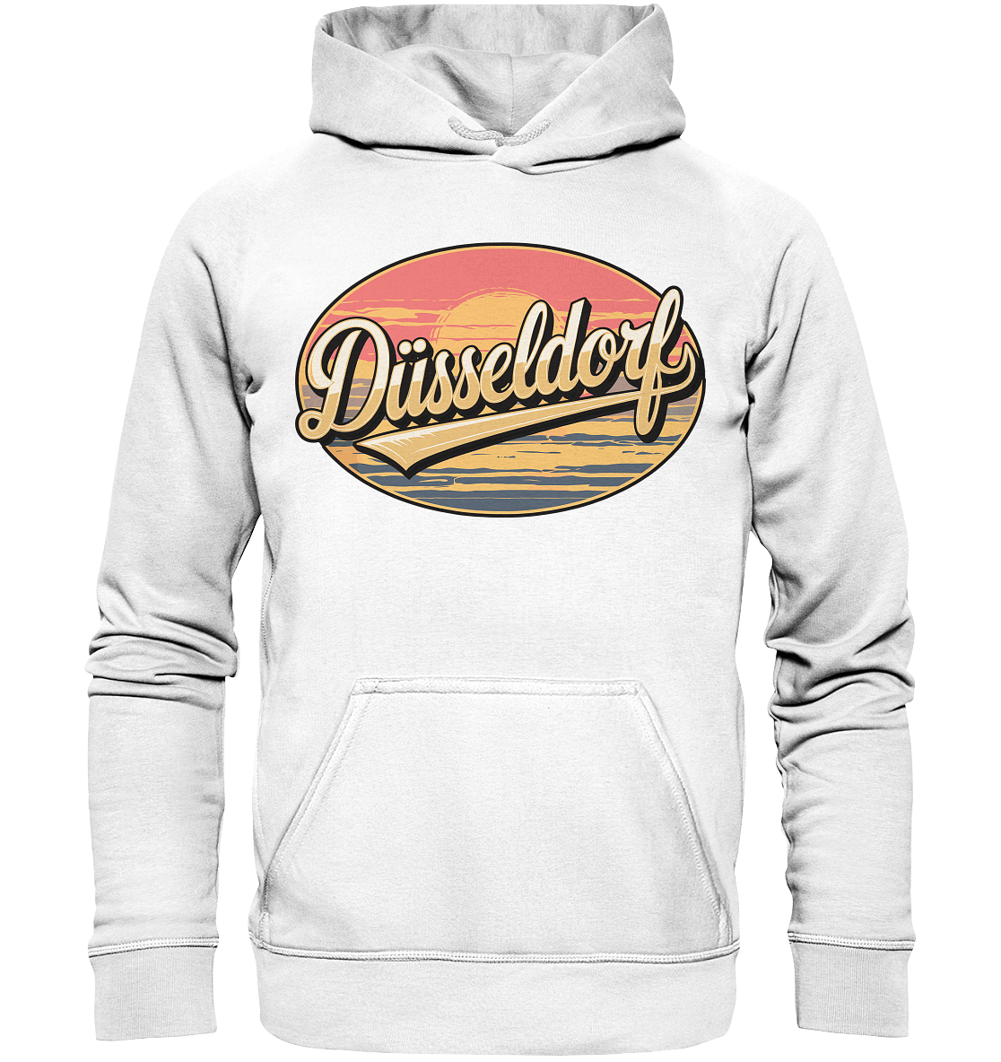Düsseldorf Logo Retro – Stilvolle Nostalgie trifft modernen Look - Basic Unisex Hoodie