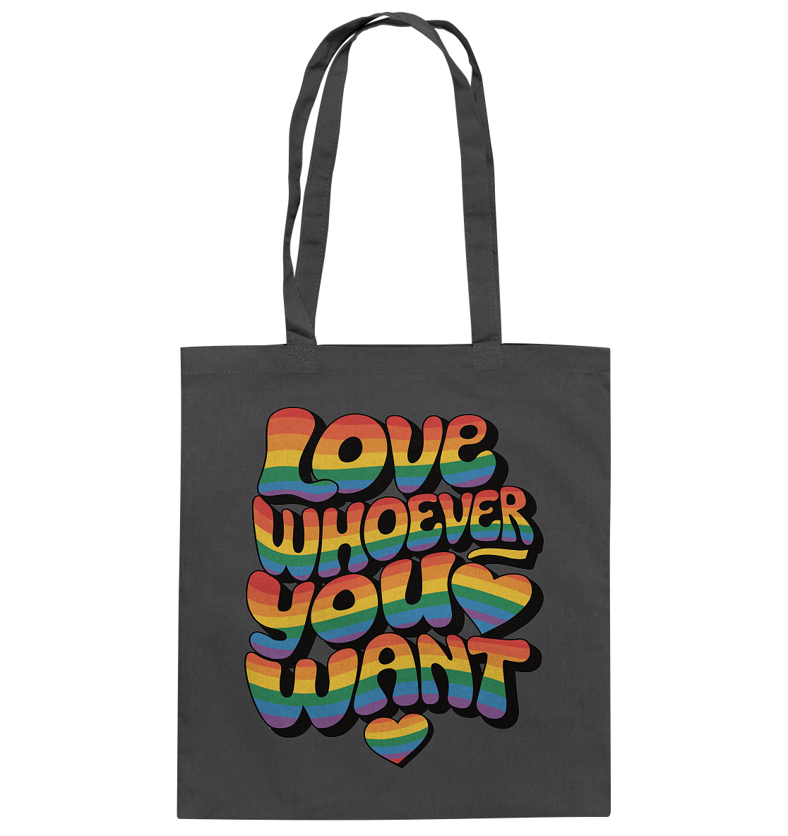 "Love whoever you want" – LGBTQ-Design - Baumwolltasche