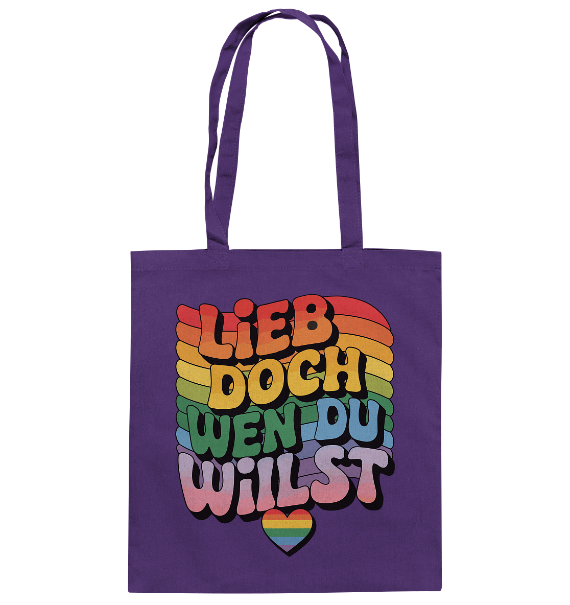 "Lieb doch, wen du willst" – LGBTQ-Design - Baumwolltasche