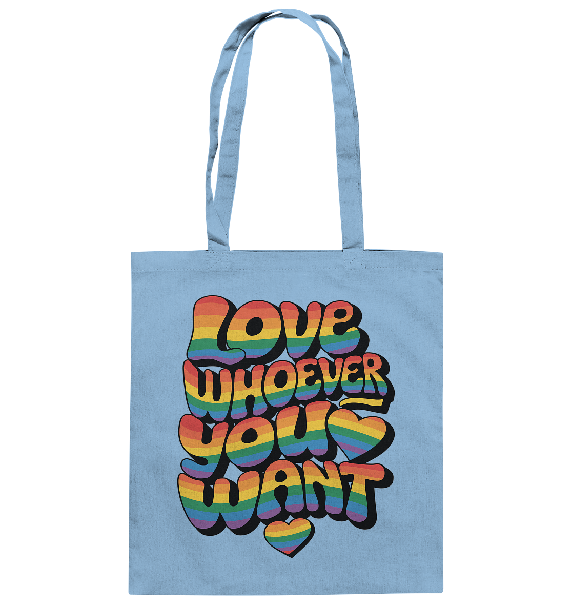 "Love whoever you want" – LGBTQ-Design - Baumwolltasche