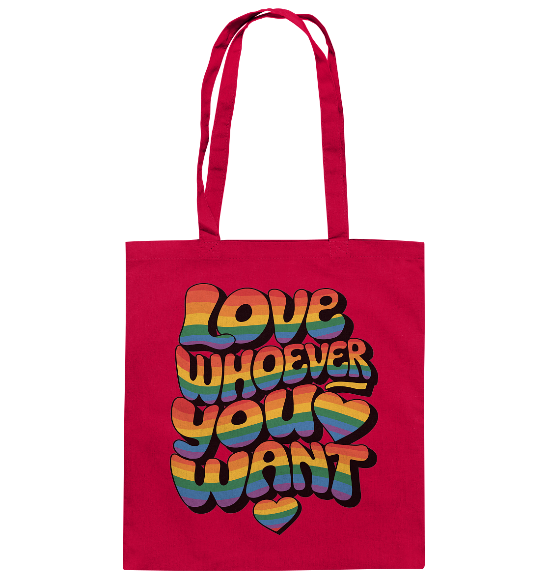 "Love whoever you want" – LGBTQ-Design - Baumwolltasche
