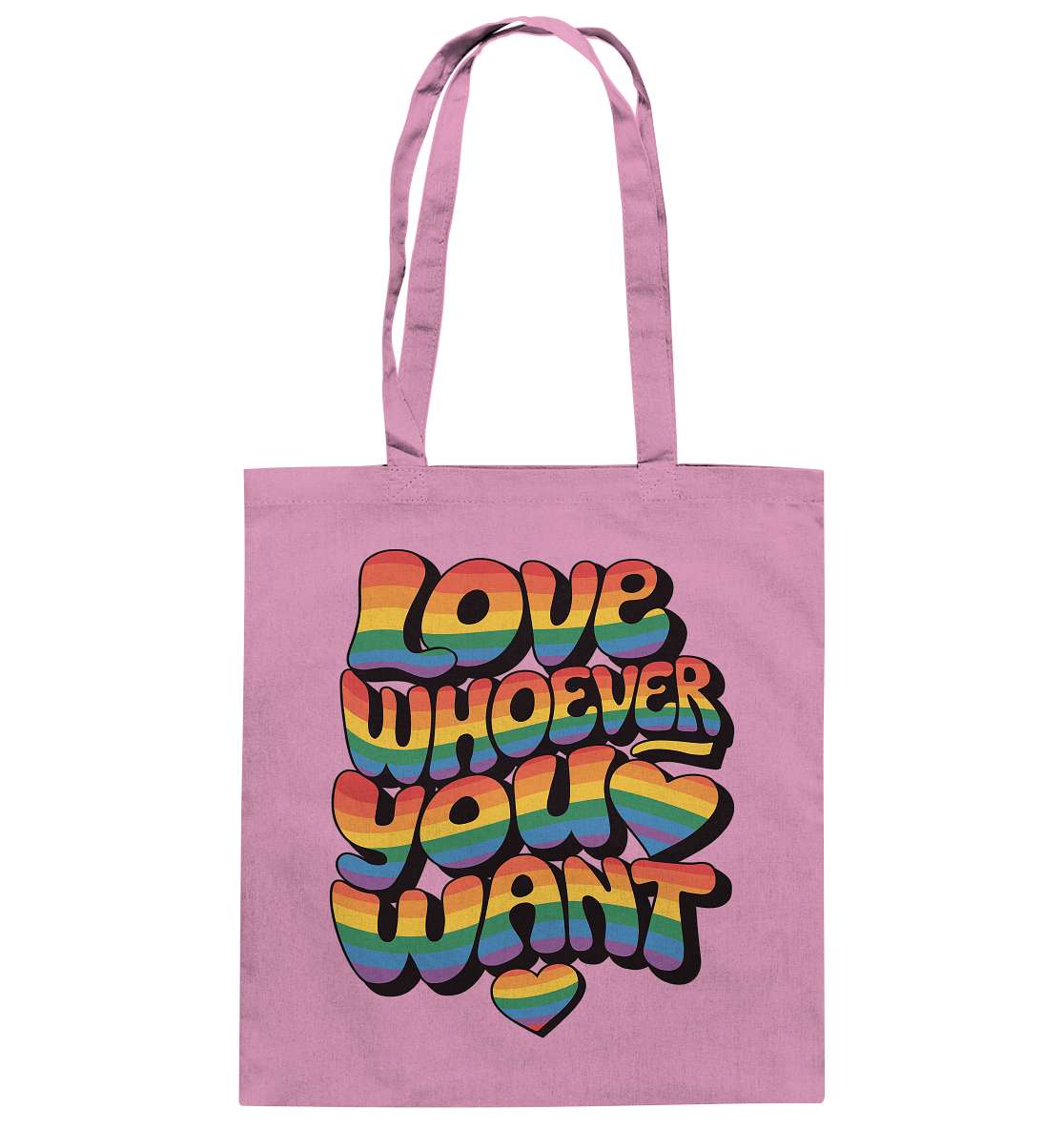 "Love whoever you want" – LGBTQ-Design - Baumwolltasche