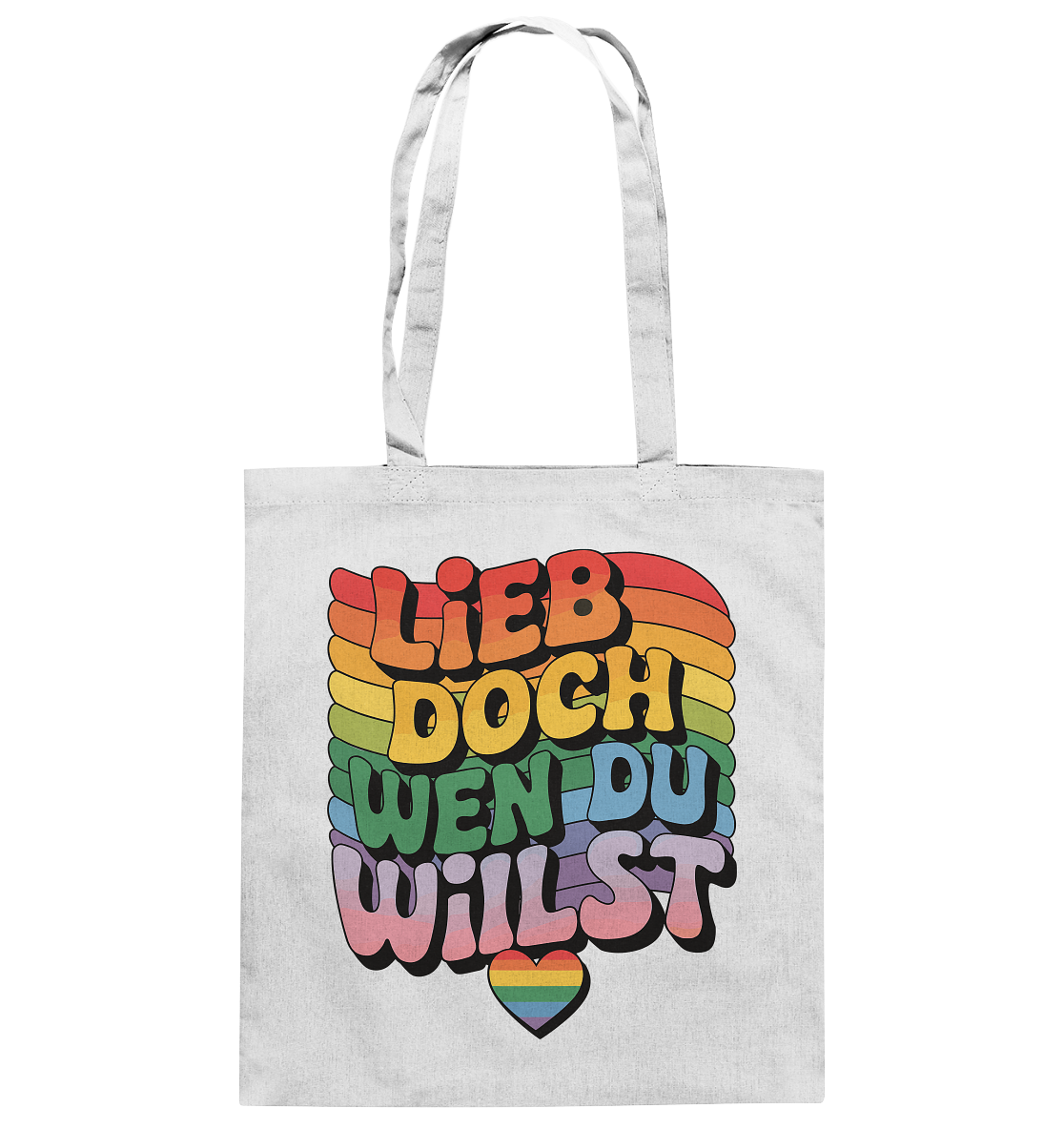 "Lieb doch, wen du willst" – LGBTQ-Design - Baumwolltasche