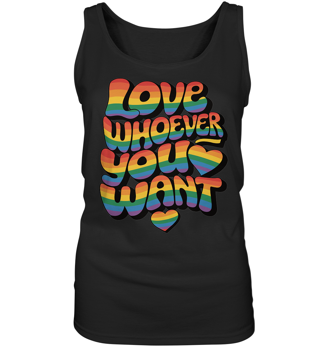 "Love whoever you want" – LGBTQ-Design - Ladies Tank-Top