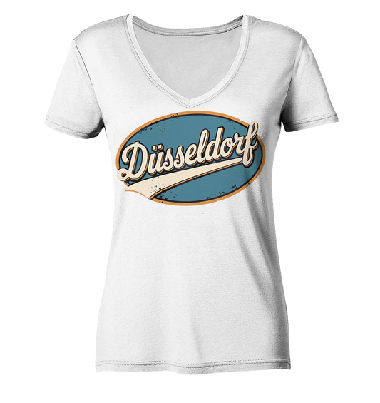 Düsseldorf Retro – Stilvolle Nostalgie trifft modernen Look - Ladies V-Neck Shirt