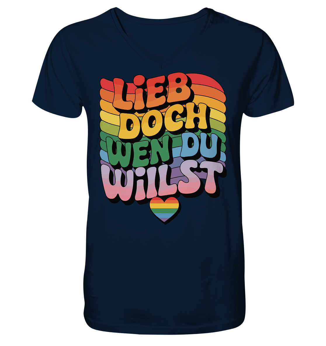 "Lieb doch, wen du willst" – LGBTQ-Design - Mens Organic V-Neck Shirt