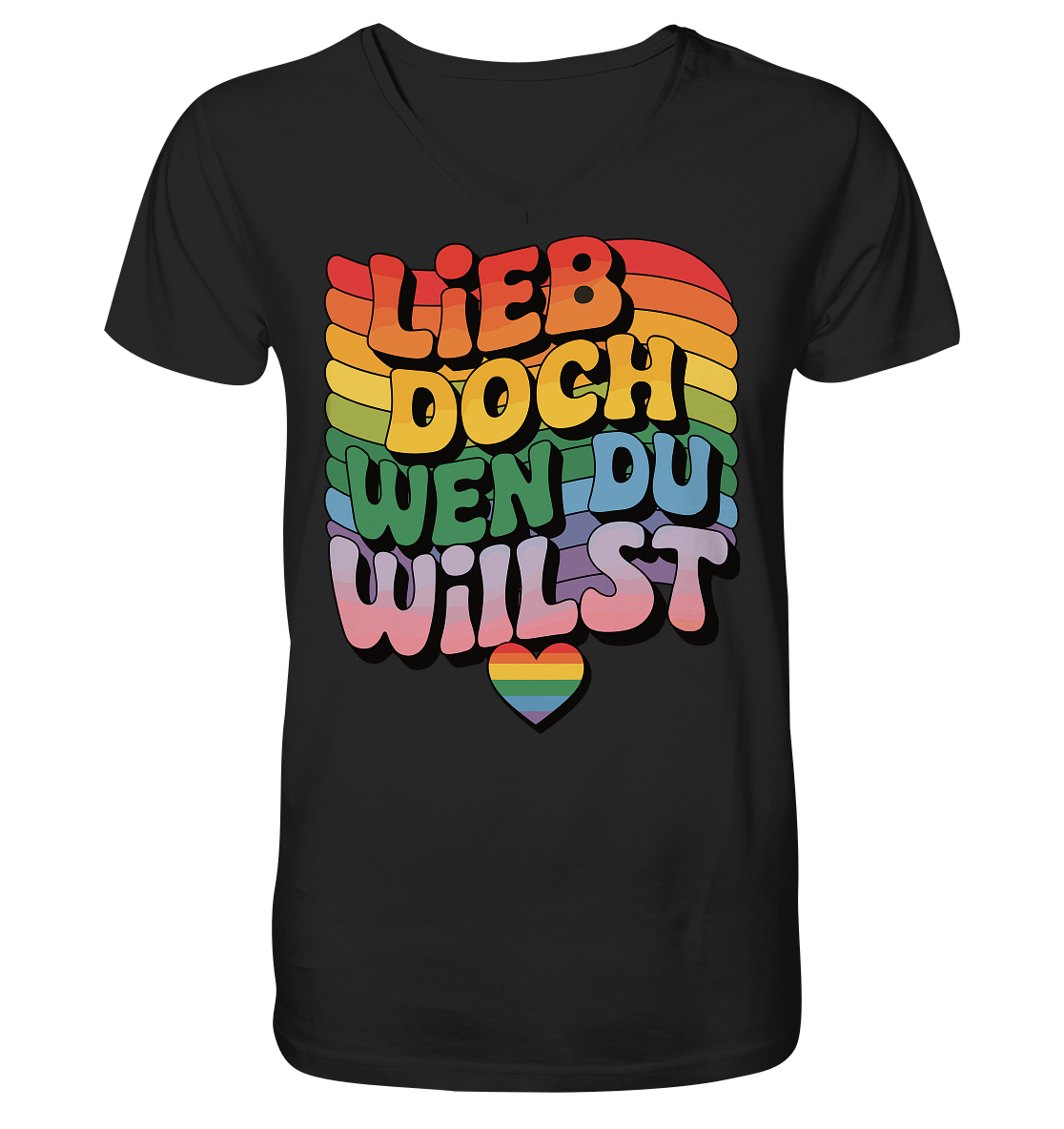 "Lieb doch, wen du willst" – LGBTQ-Design - Mens Organic V-Neck Shirt