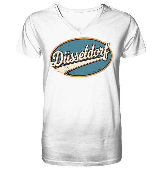 Düsseldorf Retro – Stilvolle Nostalgie trifft modernen Look - Mens Organic V-Neck Shirt