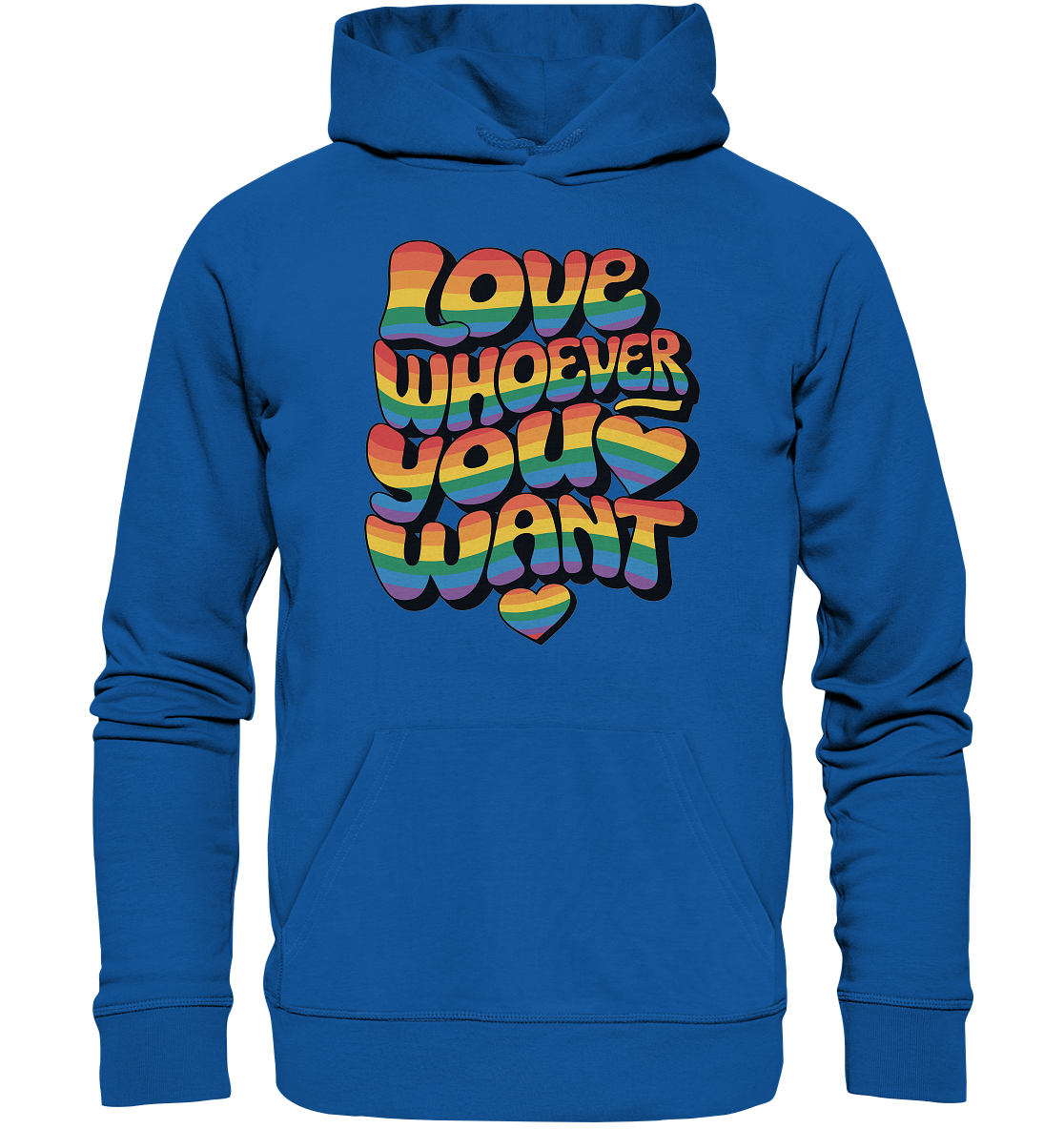 "Love whoever you want" – LGBTQ-Design - Organic Basic Hoodie