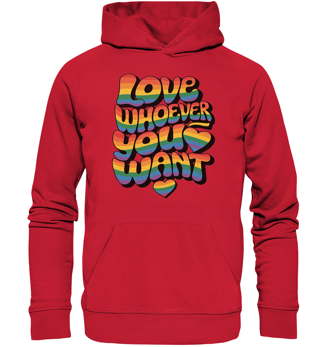 "Love whoever you want" – LGBTQ-Design - Organic Basic Hoodie