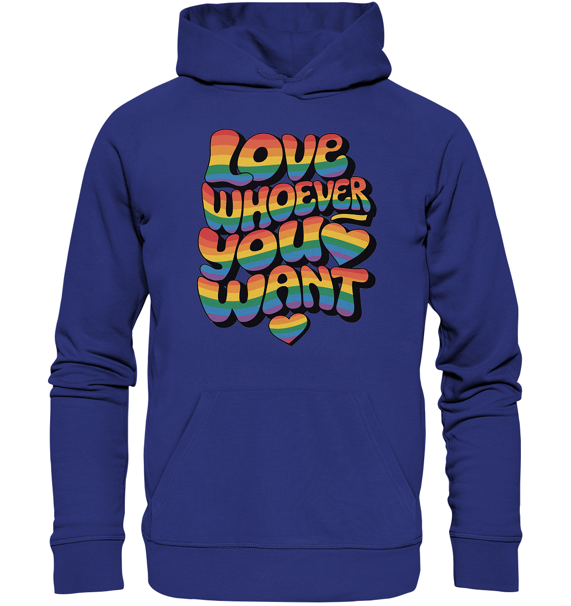 "Love whoever you want" – LGBTQ-Design - Organic Hoodie