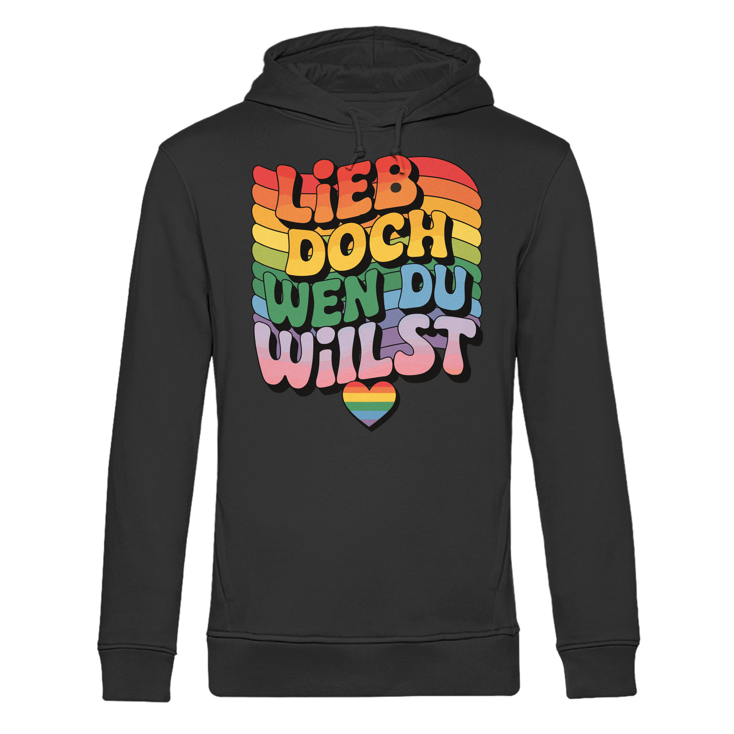 "Lieb doch, wen du willst" – LGBTQ-Design - Organic Hoodie B&C