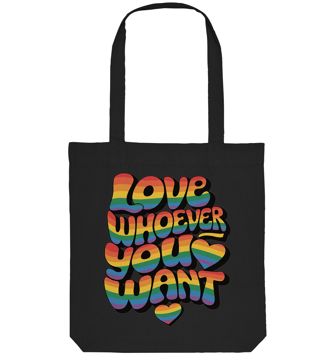 "Love whoever you want" – LGBTQ-Design - Organic Tote-Bag
