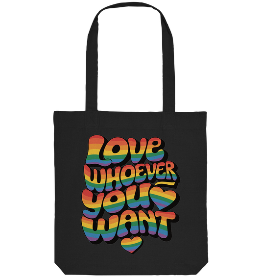 "Love whoever you want" – LGBTQ-Design - Organic Tote-Bag