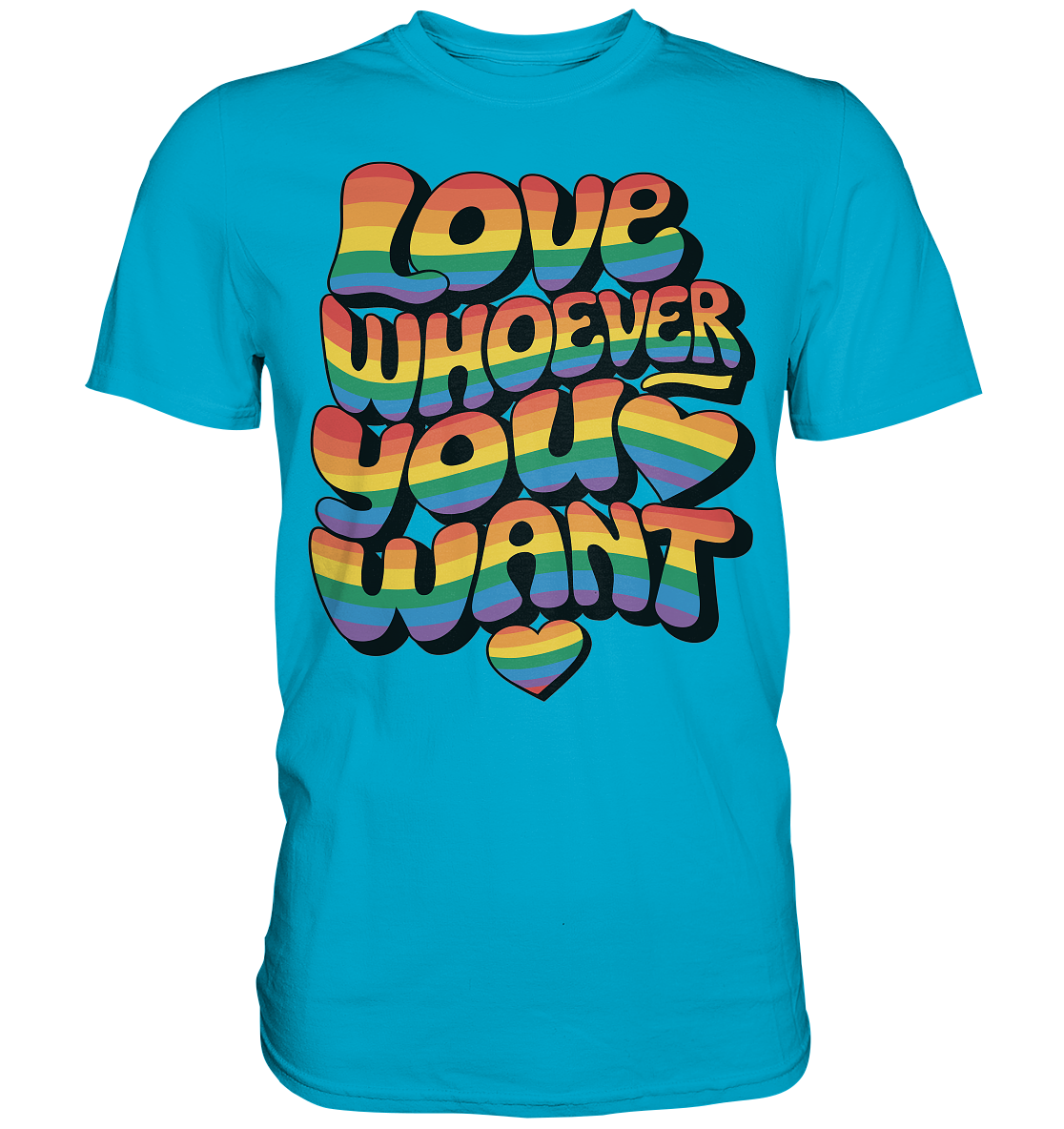 "Love whoever you want" – LGBTQ-Design - Premium Classic T-Shirt