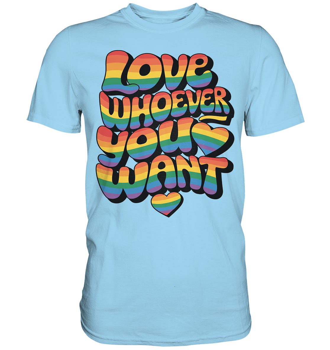 "Love whoever you want" – LGBTQ-Design - Premium Classic T-Shirt