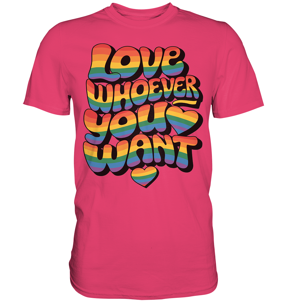 "Love whoever you want" – LGBTQ-Design - Premium Classic T-Shirt