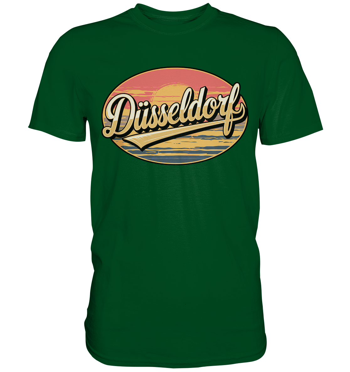 Düsseldorf Logo Retro – Stilvolle Nostalgie trifft modernen Look - Premium Shirt