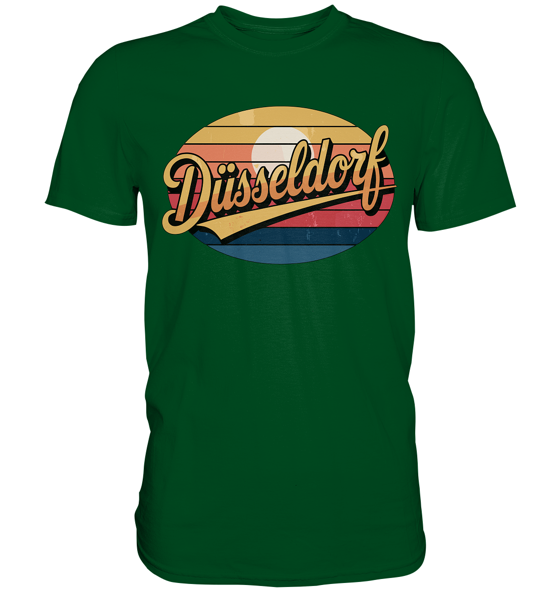 Düsseldorf Logo Retro – Stilvolle Nostalgie trifft modernen Look - Premium Shirt