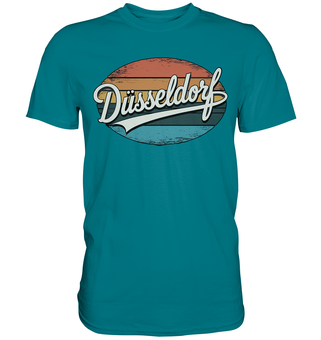Düsseldorf Logo Retro – Stilvolle Nostalgie trifft modernen Look - Premium Shirt