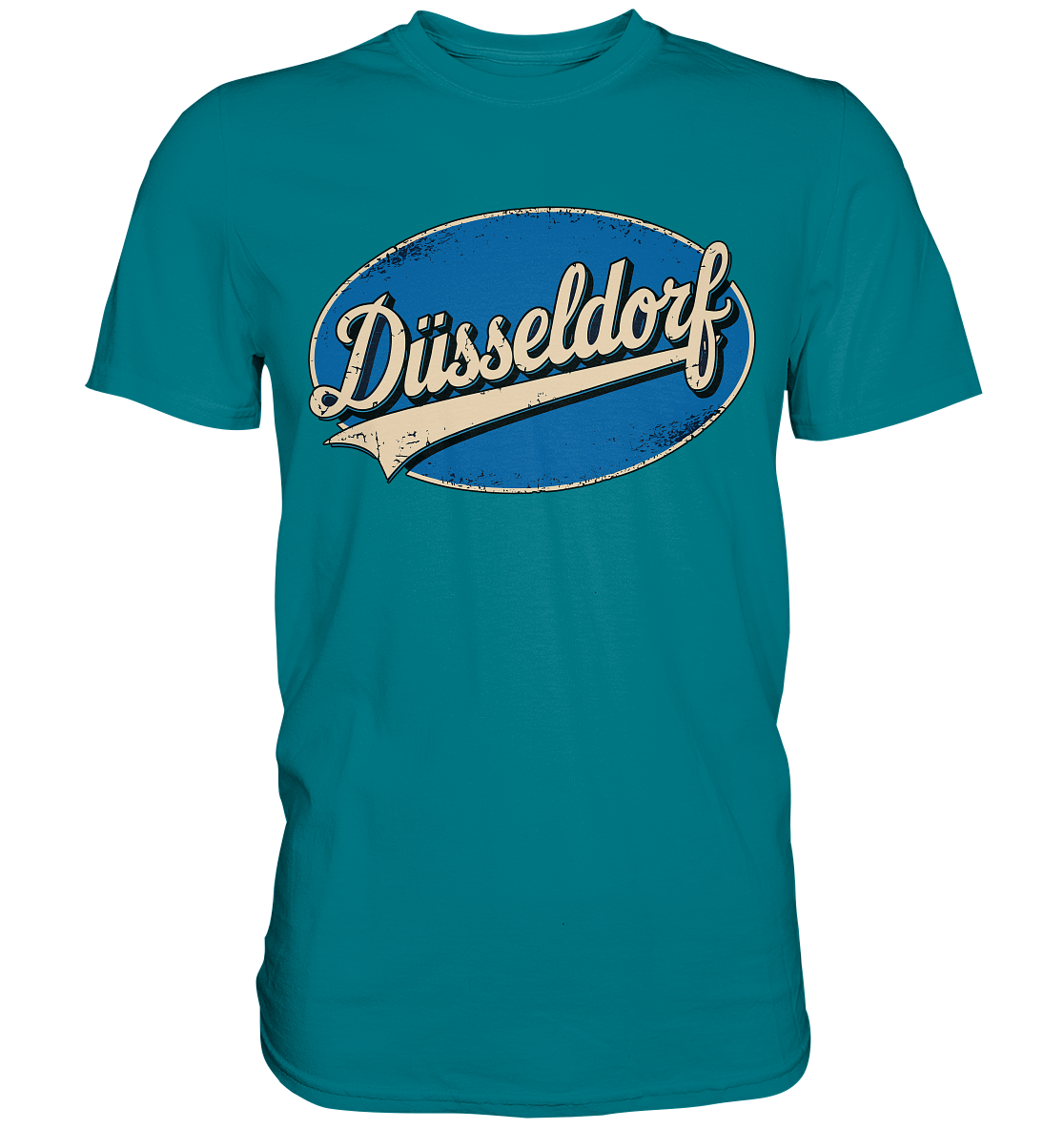 Düsseldorf Logo Retro – Stilvolle Nostalgie trifft modernen Look - Premium Shirt
