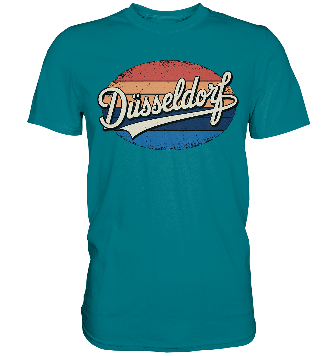 Düsseldorf Logo Retro – Stilvolle Nostalgie trifft modernen Look - Premium Shirt