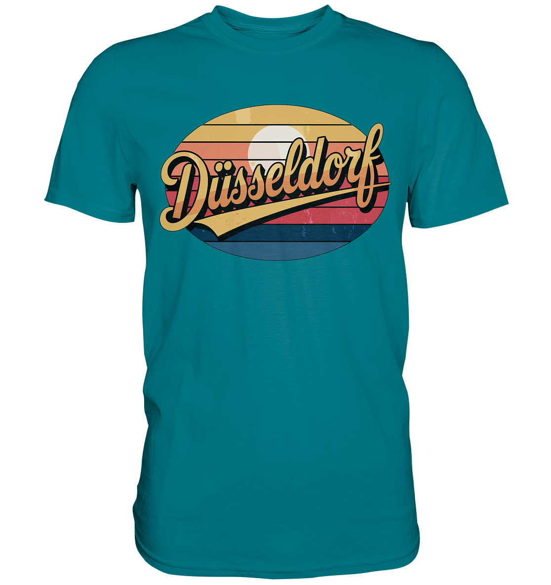 Düsseldorf Logo Retro – Stilvolle Nostalgie trifft modernen Look - Premium Shirt