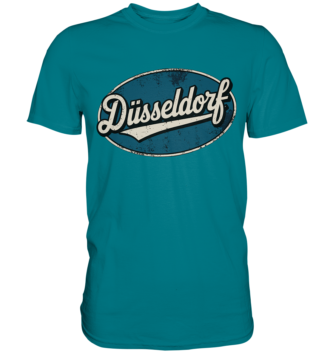 Düsseldorf Logo Retro – Stilvolle Nostalgie trifft modernen Look - Premium Shirt