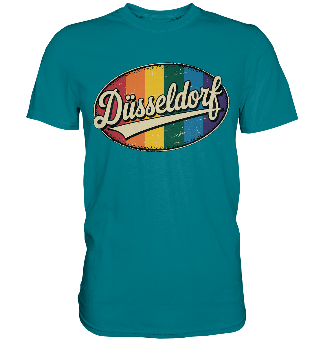Düsseldorf Logo Retro – LGBTQ Style - Premium Shirt