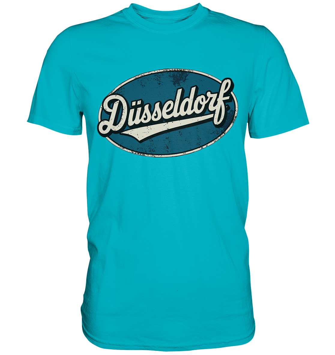 Düsseldorf Logo Retro – Stilvolle Nostalgie trifft modernen Look - Premium Shirt