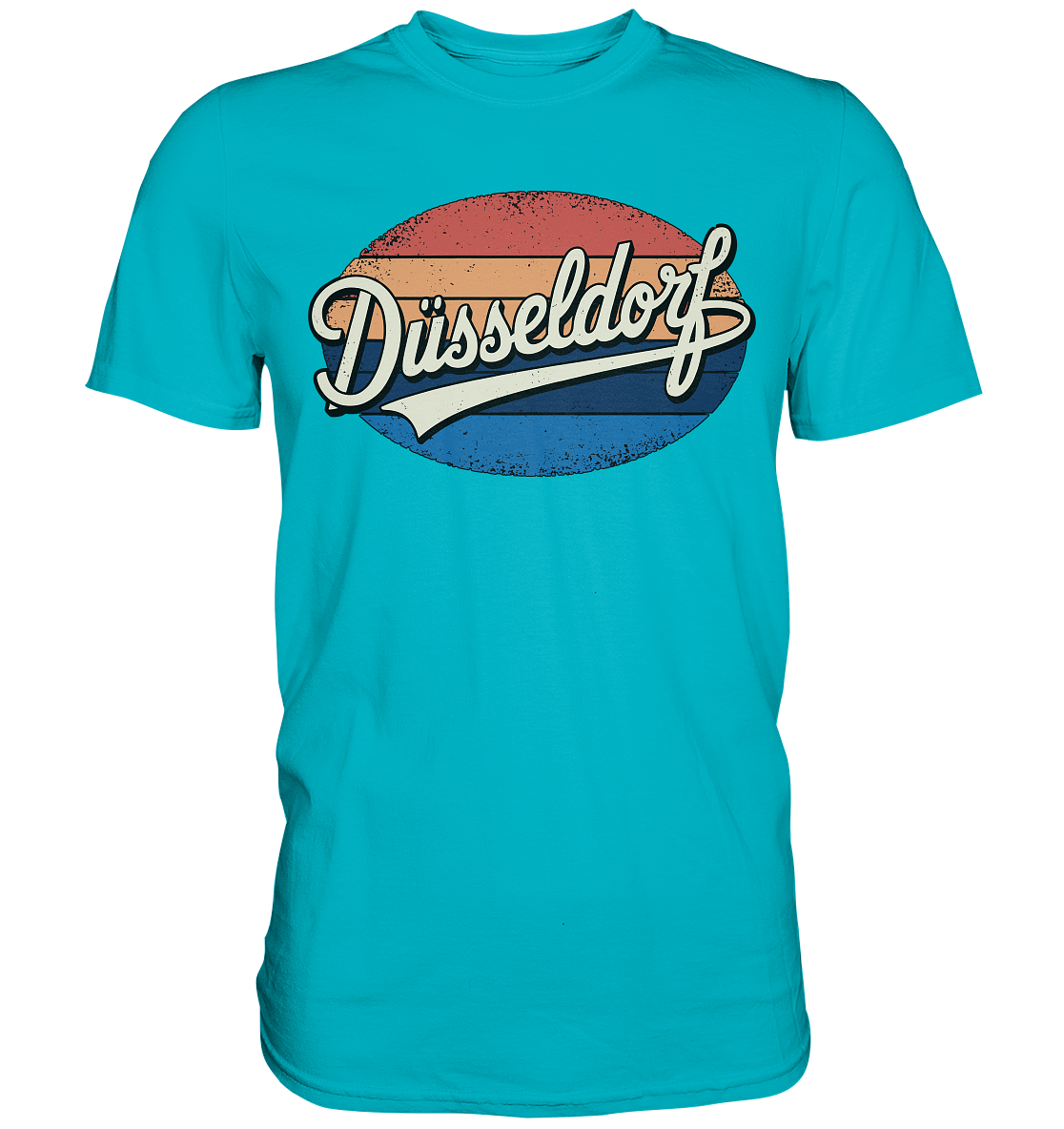 Düsseldorf Logo Retro – Stilvolle Nostalgie trifft modernen Look - Premium Shirt