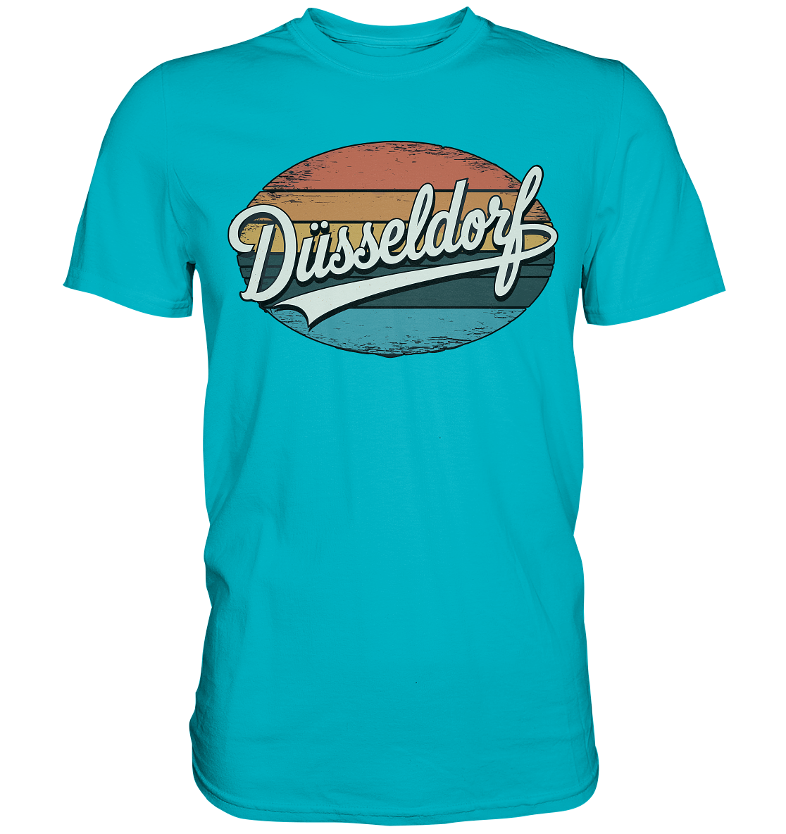 Düsseldorf Logo Retro – Stilvolle Nostalgie trifft modernen Look - Premium Shirt